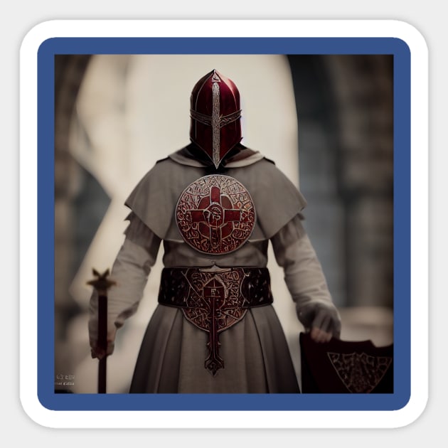 Knights Templar in The Holy Land Sticker by Grassroots Green